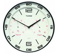  Twins 03 white  - Clock