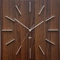 Wall Clock FUTURE TIME FT1010WE Square Dark Natural Brown - Nástěnné hodiny