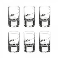 Diamante glass for spirits Silhouette City with Swarovski rhinestones 45 ml 6KS - Glass
