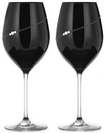 Diamante sklenice na červené víno Silhouette City Black s kamínky Swarovski 470 ml 2KS - Sklenice