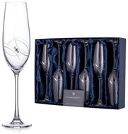 Diamante champagne glass Atlantis with Swarovski stones 260 ml 6KS - Glass