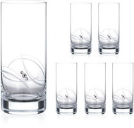 Diamante glass for cocktails, water and soft drinks Atlantis with Swarovski stones 420 ml 6KS - Glass