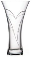 Diamante glass vase Hearts with Swarovski stones 25 cm in the shape of X - Vase