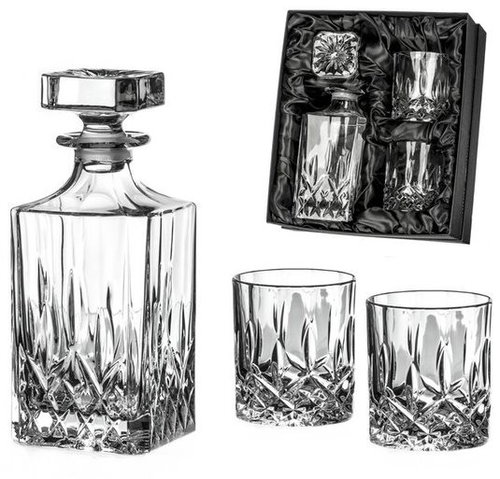Diamante whiskey set Dorchester in satin packaging 1+2 - Whisky Set - Main image