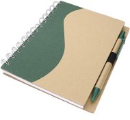 Lined notepad and ballpoint pen G01.2658 green - Notepad