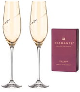 Diamante Champagne glass Silhouette City Amber with Swarovski stones 210 ml 2 pcs - Glass
