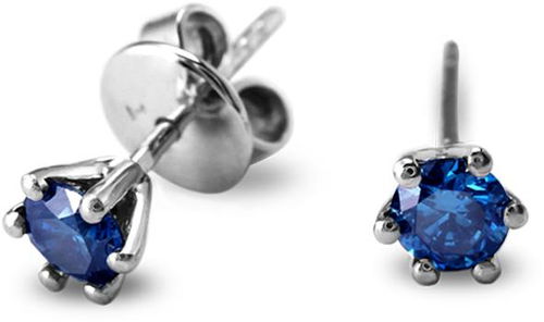 DIAMOND SPOT Safírové solitér náušnice 335086B (Au 585/1000, 1,06 g) - Náušnice - Hlavní obrázek