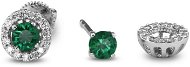 DIAMOND SPOT Náušnice s diamanty a smaragdy ER111148WEM (Au 585/1000, 1,74 g) - Náušnice