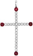 DIAMOND SPOT Diamantový přívěsek kříž s rubíny ASDPVC4-R (Au 585/1000, 1,32 g) - Přívěsek