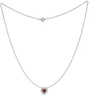 DIAMOND SPOT Rubínový náhrdelník ve tvaru srdce GM66HR (Au 585/1000, 3,93 g) - Necklace