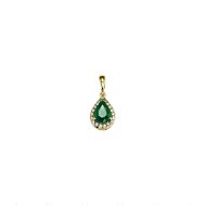 DIAMOND SPOT Přívěsek se smaragdem kapka PN400754YEM (Au 585/1000, 1,04 g) - Přívěsek