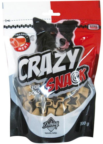 Dibaq dog treat Crazy Snack Meat star 100 g - Dog Treats - Main image