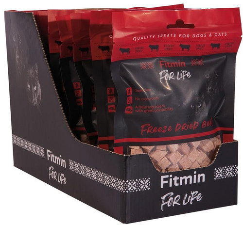 Fitmin For Life Beef freeze dried treats for dogs and cats 30 g (10 pcs) - Dog Jerky - Main image