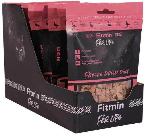 Fitmin For Life Duck freeze dried treats for dogs and cats 30 g (10 pcs) - Dog Jerky - Main image