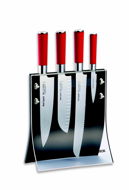 F. Dick Magnetic Dick Knife Stand with Red Spirit Knives - Knife Set