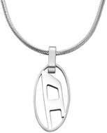 Diesel Oval D Logo Men's Steel Necklace DX1342040 - Necklace