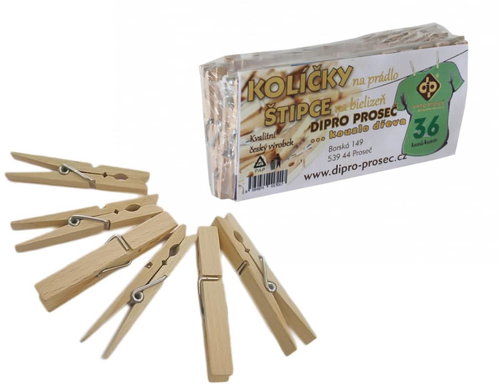 DIPRO, fa ruhacsipesz 36 darab - Ruhacsipesz - Fő fotó