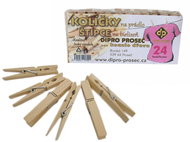 DIPRO Kolíčky 24 ks dřevěné prádelní - Kolíčky na prádlo