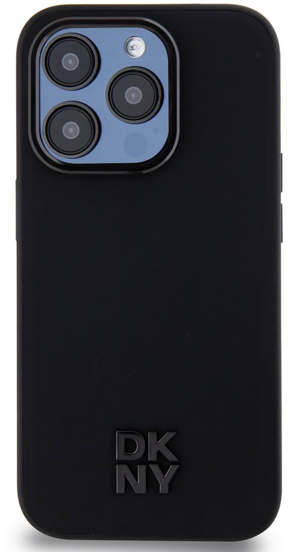 DKNY Stack Logo Magsafe iPhone 14 Pro Max fekete PU bőr tok