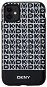 DKNY PU Leather Repeat Pattern Bottom Stripe MagSafe Zadní Kryt pro iPhone 11 Black - Phone Cover