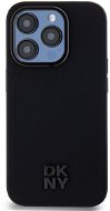 DKNY PU Leather Stack Logo Magsafe Back Cover für iPhone 15 Pro Black - Handyhülle