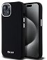 DKNY Liquid Silicone Silver Metal Logo Magsafe Zadný Kryt na iPhone 15 Black - Kryt na mobil