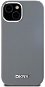 DKNY Liquid Silver Metal Logo iPhone 15 szürke szilikon MagSafe tok - Telefon tok