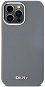 DKNY Liquid Silver Metal Logo iPhone 15 Pro Max szürke szilikon MagSafe tok - Telefon tok