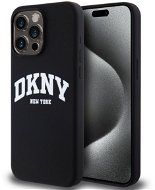 DKNY Liquid Arch Logo iPhone 14 Pro Max fekete szilikon MagSafe tok - Telefon tok