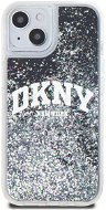 DKNY Liquid Glitter Arch Logo iPhone 14 fekete tok - Telefon tok