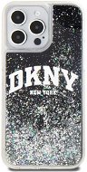 DKNY Liquid Glitter Arch Logo iPhone 14 Pro fekete tok - Telefon tok