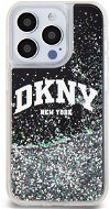 DKNY Liquid Glitter Arch Logo iPhone 15 Pro fekete tok - Telefon tok