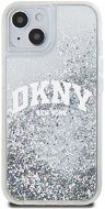 DKNY Liquid Glitter Arch Logo Zadný Kryt na iPhone 15 Transparent - Kryt na mobil