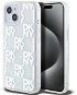 DKNY Liquid Glitter Checkered Pattern iPhone 15 átlátszó tok - Telefon tok