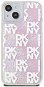 DKNY Liquid Glitter Checkered Pattern iPhone 15 rózsaszín tok - Telefon tok