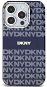 DKNY PC/TPU Repeat Pattern Tonal Stripe iPhone 15 Pro kék MagSafe tok - Telefon tok