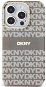 DKNY PC/TPU Repeat Pattern Tonal Stripe Magsafe Back Cover für iPhone 15 Pro Beige - Handyhülle