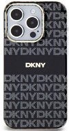 DKNY PC/TPU Repeat Pattern Tonal Stripe Magsafe Zadný Kryt na iPhone 15 Pro Black - Kryt na mobil