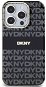 DKNY PC/TPU Repeat Pattern Tonal Stripe iPhone 15 Pro fekete MagSafe tok - Telefon tok