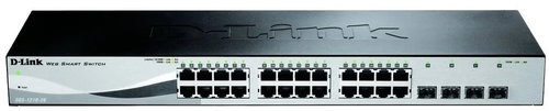 D-Link 28-PORT LAYER2 POE GIGABIT SMART MANAGED SWITCH - Switch - Main image