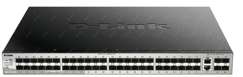 D-Link 54-PORT POE STACKABLE SWITCH 48X1G 2X10G CU 4XSFP+ LAYER 3 - Switch - Main image