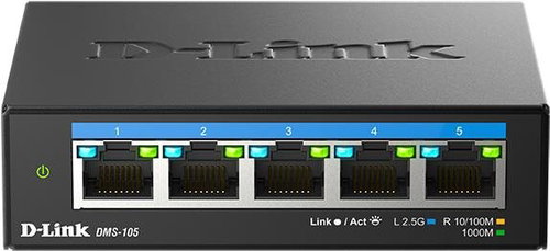 D-Link 5-PORT MULTI-GB UNM. SWITCH 5X 100 / 1000MBPS / 25GBPS TP - Switch - Main image