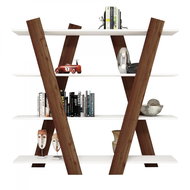 DALENOR Xtreme, 137 cm, ořech / bílá - Knihovna