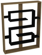 DALENOR Esteban, 156 cm, černá / dub - Knihovna