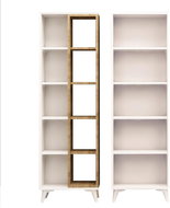 DALENOR Potenza, 162 cm, dub / bílá - Knihovna