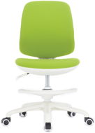 DALENOR Candy, textil, biela podnož, zelená - Detská stolička k písaciemu stolu