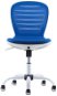 DALENOR Flexy, textil, biela podnož, modrá - Detská stolička k písaciemu stolu