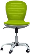 DALENOR Flexy, textil, bílá podnož, zelená - Gyerek íróasztal szék
