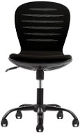 DALENOR Flexy, textil, černá podnož, černá - Gyerek íróasztal szék