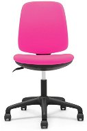 DALENOR Flexy, textil, čierna podnož, ružová - Detská stolička k písaciemu stolu